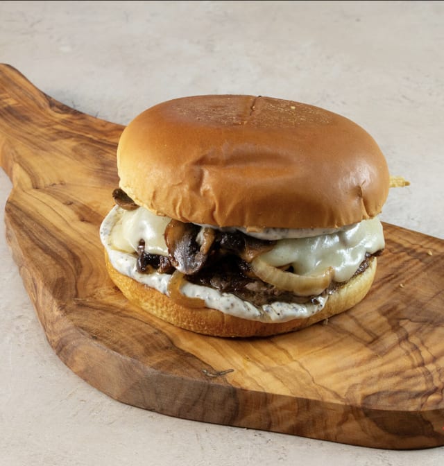 Mushroom Swiss Truffle Burger.